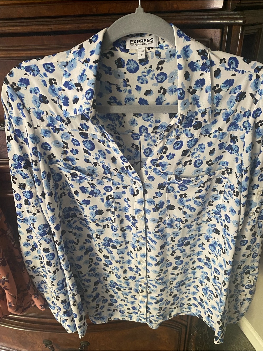 Express floral Portofino blouse